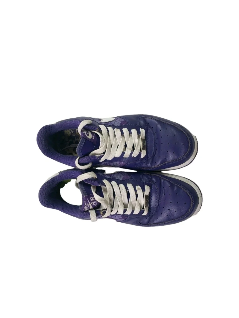 Nike Air Force 1 Purple and White Low-Top Sneakers Size 6